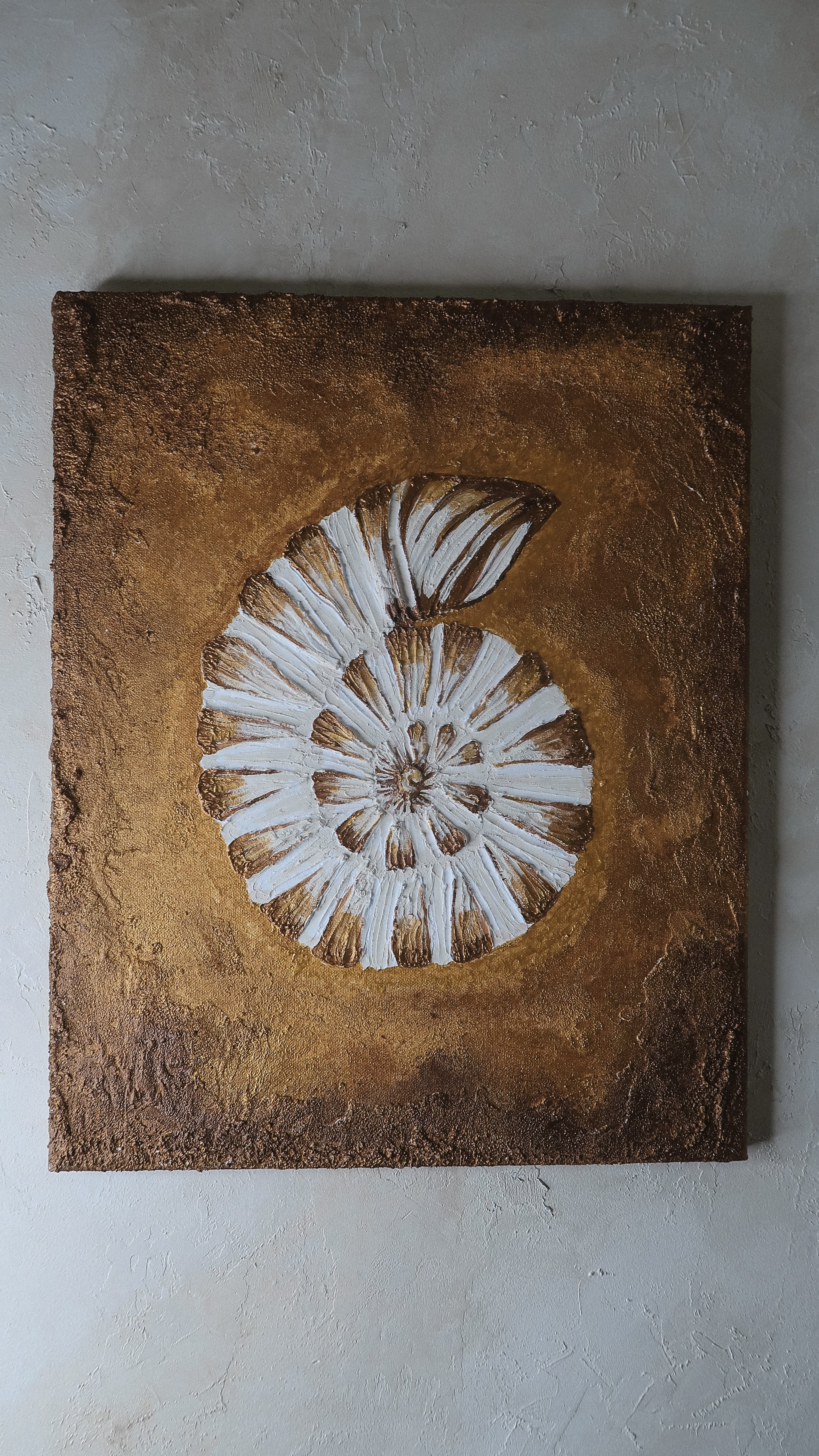 “TIGER SHELL” ORIGINAL TEXTURED ART ON CANVAS