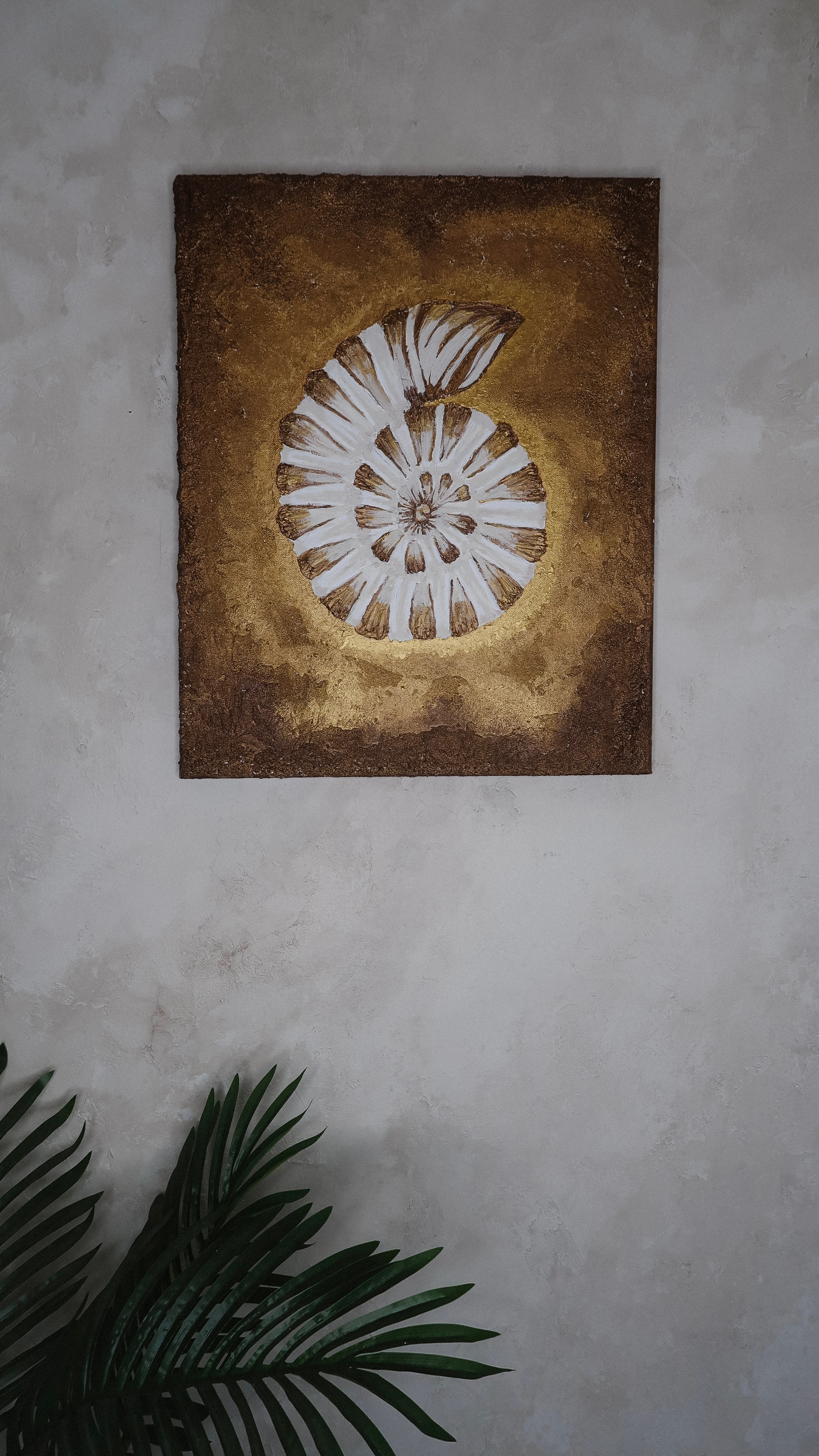 “TIGER SHELL” ORIGINAL TEXTURED ART ON CANVAS