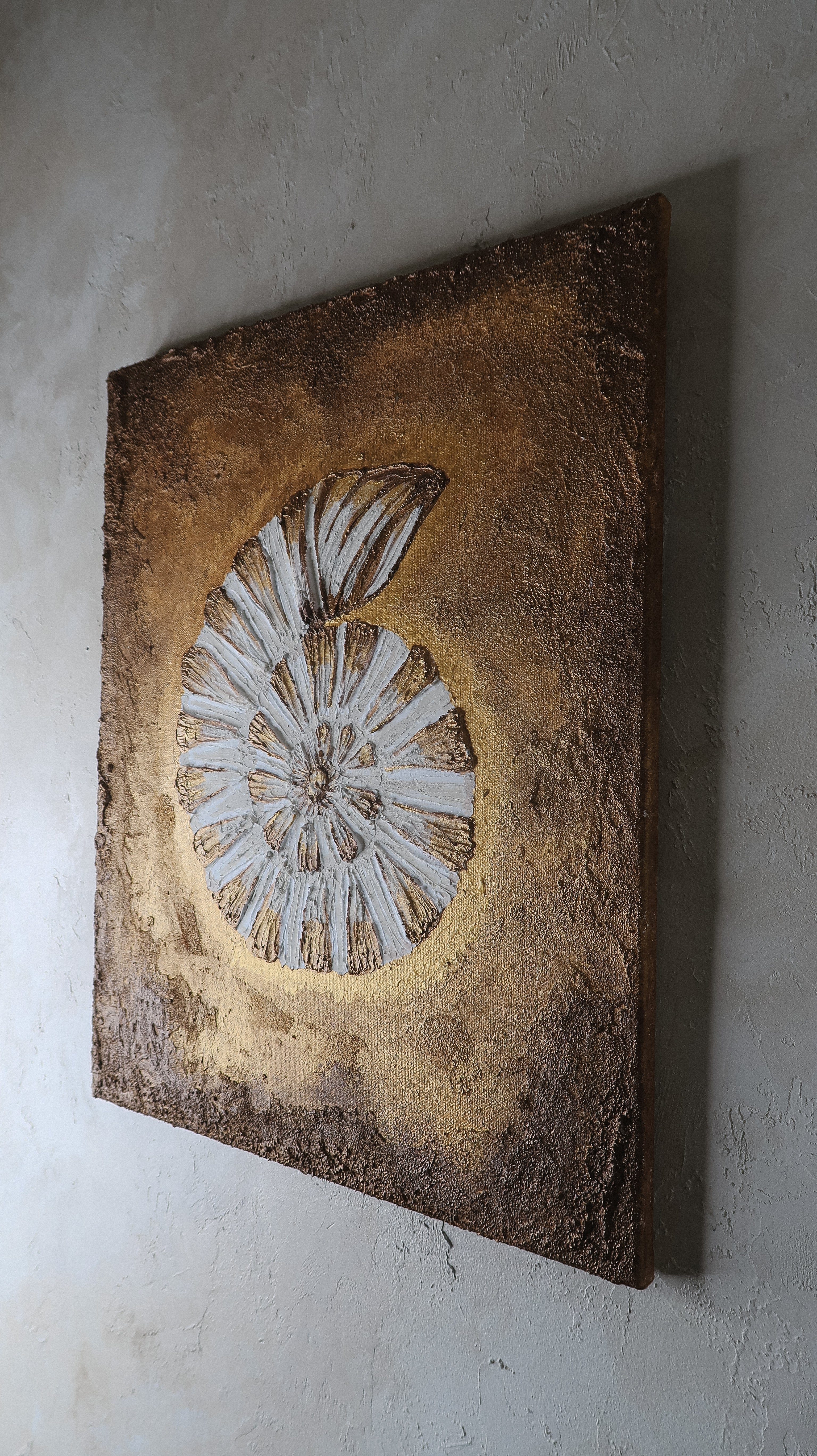 “TIGER SHELL” ORIGINAL TEXTURED ART ON CANVAS